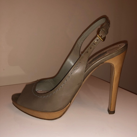 taupe slingback shoes